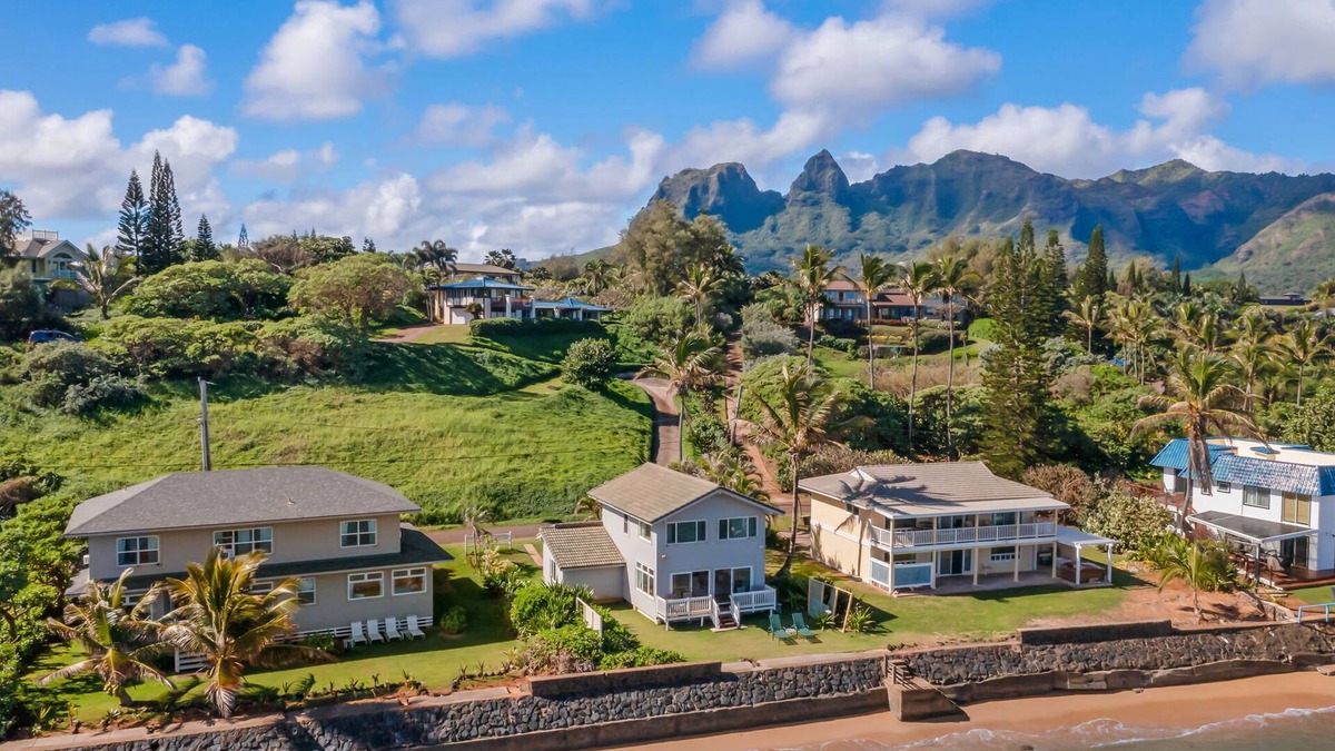 Anahola House | Sunrise House: Tranquil Oceanfront Escape in Aliomanu, Kauai with Stunning Views