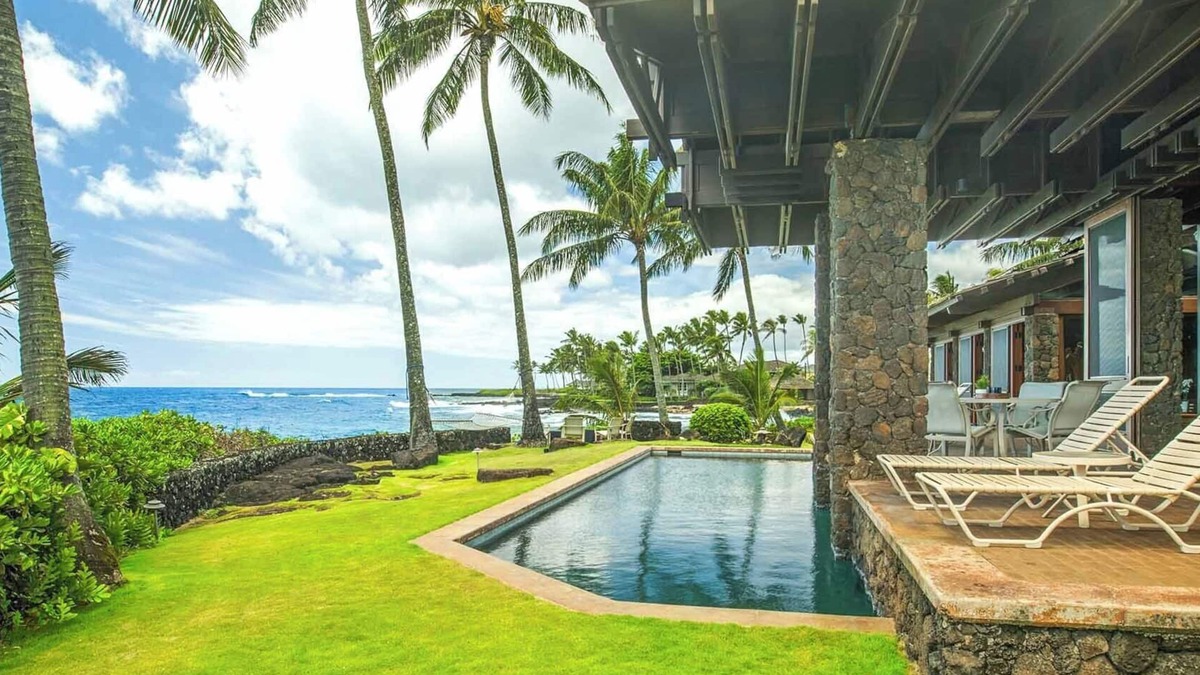 Poipu House | Sunset Makai Hale By Parrish Kauai - luxury oceanfront home w/pool
