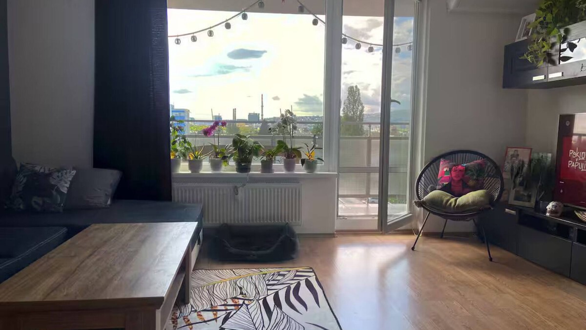 Nove Mesto Apartment | Sunset view, near the airport & private parking