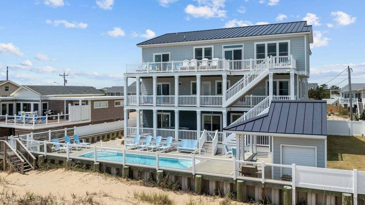 Sandbridge House | Surfside | Oceanfront | Private Pool, Hot Tub, and Dog Friendly