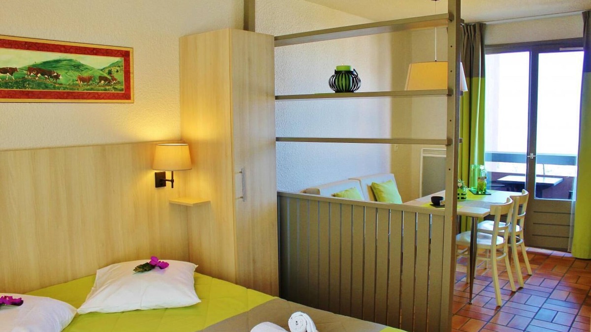 Evian-les-Bains Apartment | Swimming pool, sauna, balcony, tv, 23m², Thollon les Mémises
