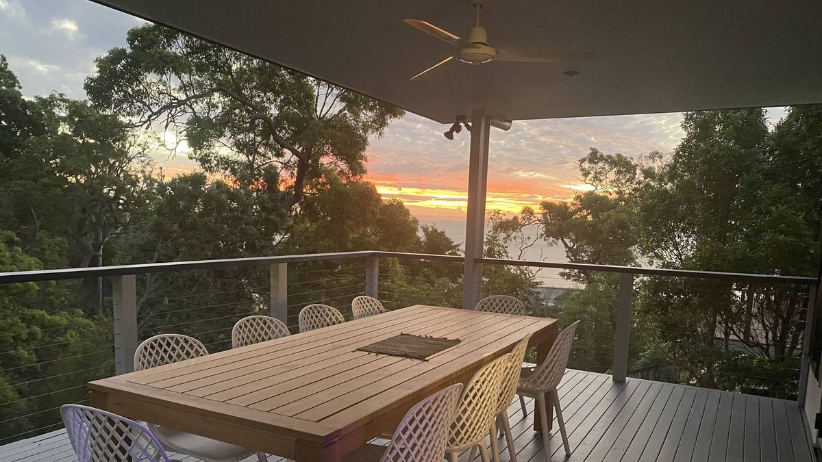 Brisbane Waterfront House | Tangalooma Fun for Friends and Family large house, two decks and pool table