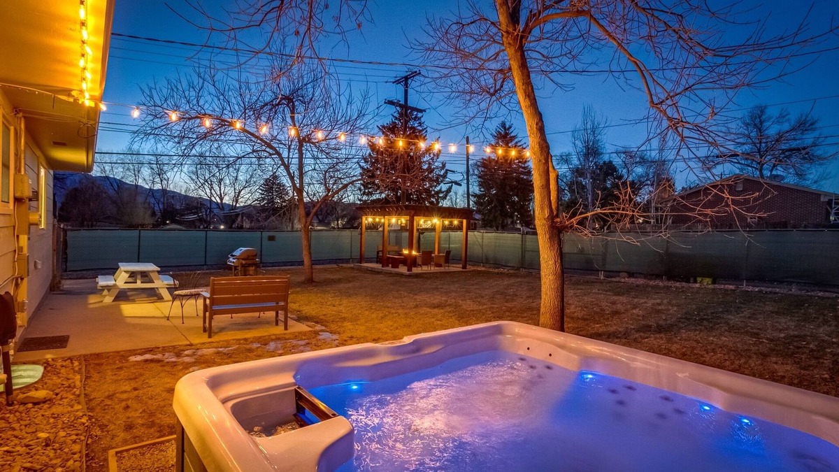 East Colorado Springs House | Tastefully Updated Central Springs Escape with Hot Tub, Pergola, and Fire Pit