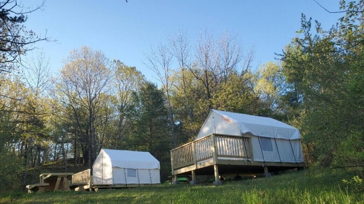 Ancram RV Rental | Tentrr State Park Site - Lake Taghkanic Secluded Lakeside Double - Site D