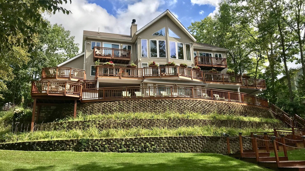Warrensburg House | Terrace on the Lake – Private Lakefront with Breathtaking Views