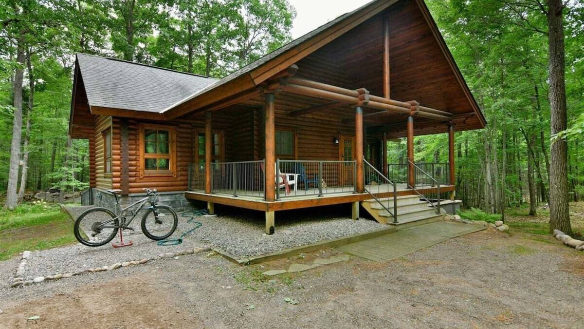 Drummond Cabin | The Bike House, an Euro Log Home near Cable and Drummond, WI