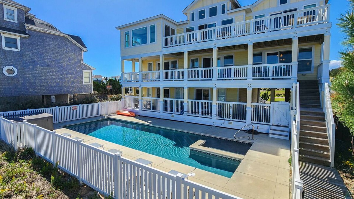 Carolina Dunes House | The Duck House - Spectacular Oceanfront home with 5 BR/7BA - Private Pool