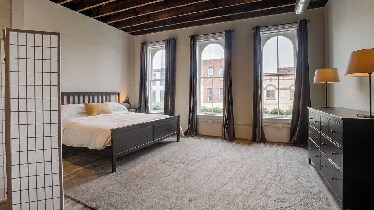 Penn Yan Apartment | The Loft: Industrial style, second floor, downtown studio apartment