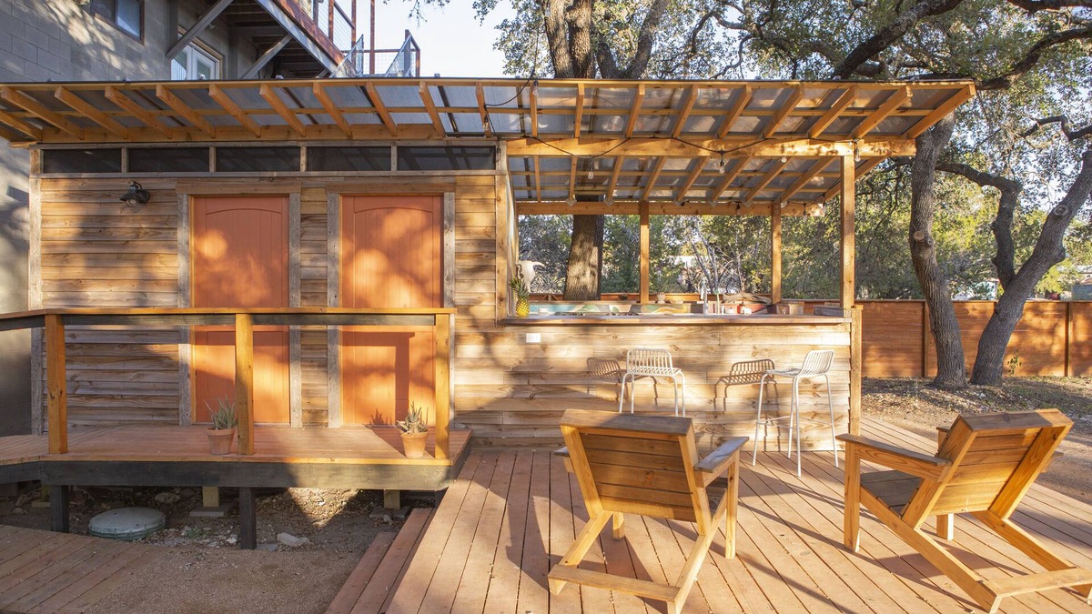 Lakeway RV Rental | The Peacock Yurt at Camposanto ATX Glamping on Lake Travis