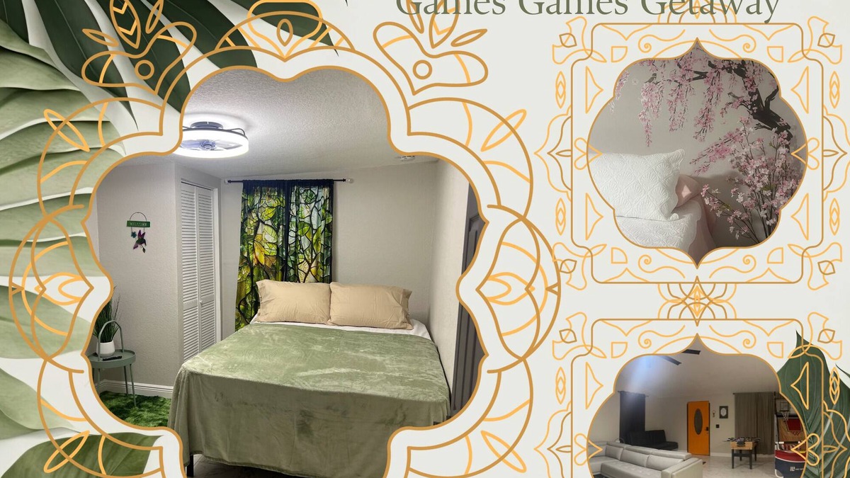 Southwest Orlando House | The Secret Garden Games Getaway 4 bedroom home