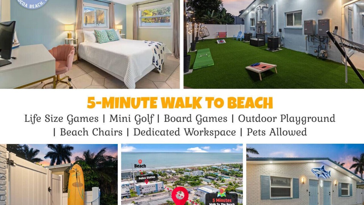 Cocoa Beach Apartment | The Shark Tank: Margaritaville, Steps to Beach, Shops & Downtown Cocoa Beach