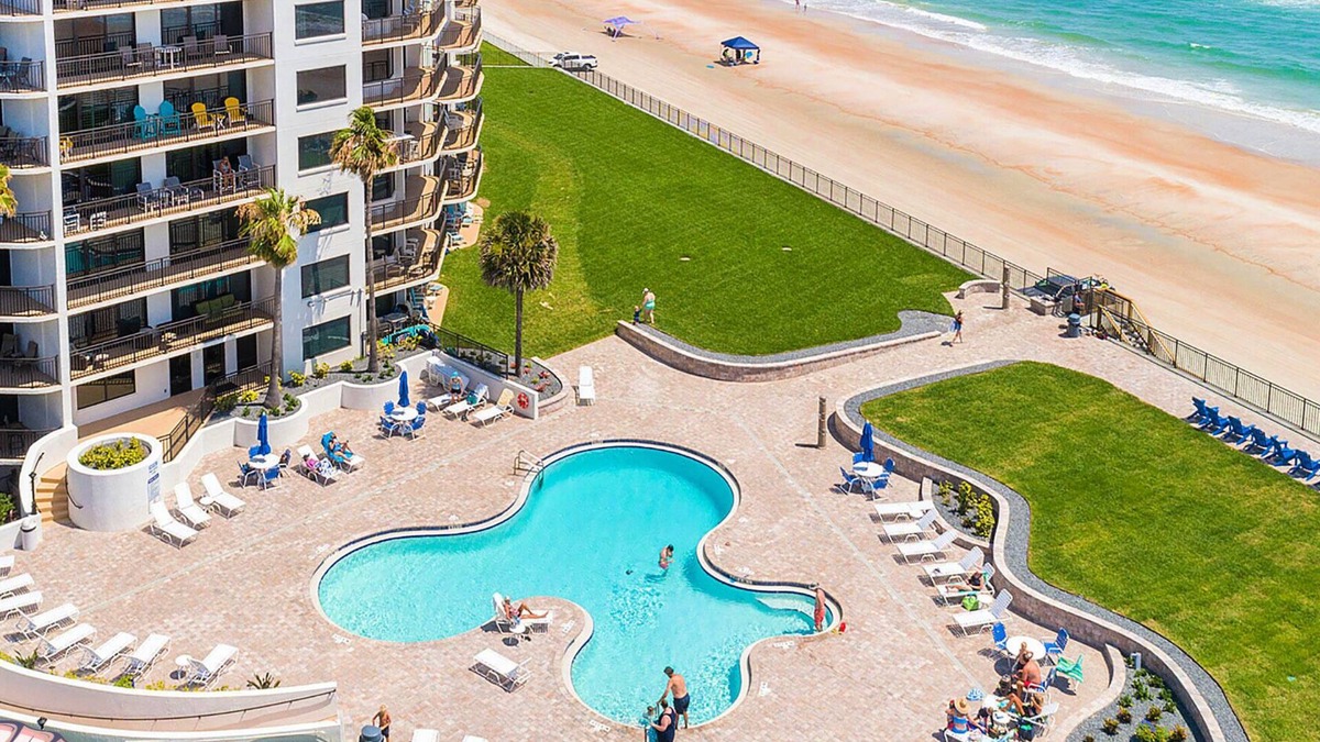 Volusia County Condo | The Sherwin - Lovely 2 Bedroom Oceanview Waves Sweeping Shoreline