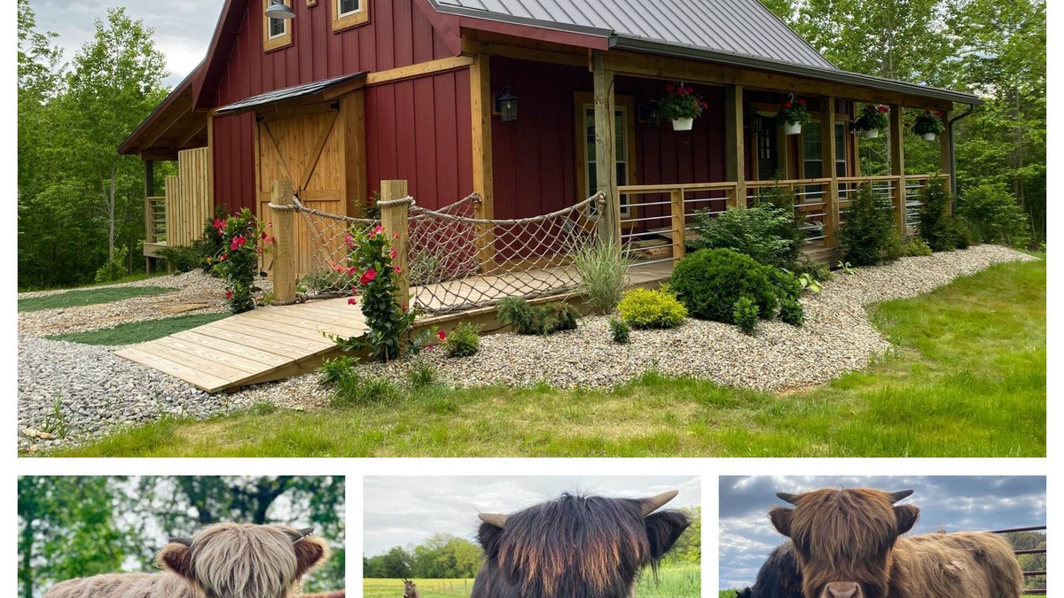 McArthur Cabin | The Stable at Dogwood Ridge Farms: Highland Cow and Mini Donkey Farm