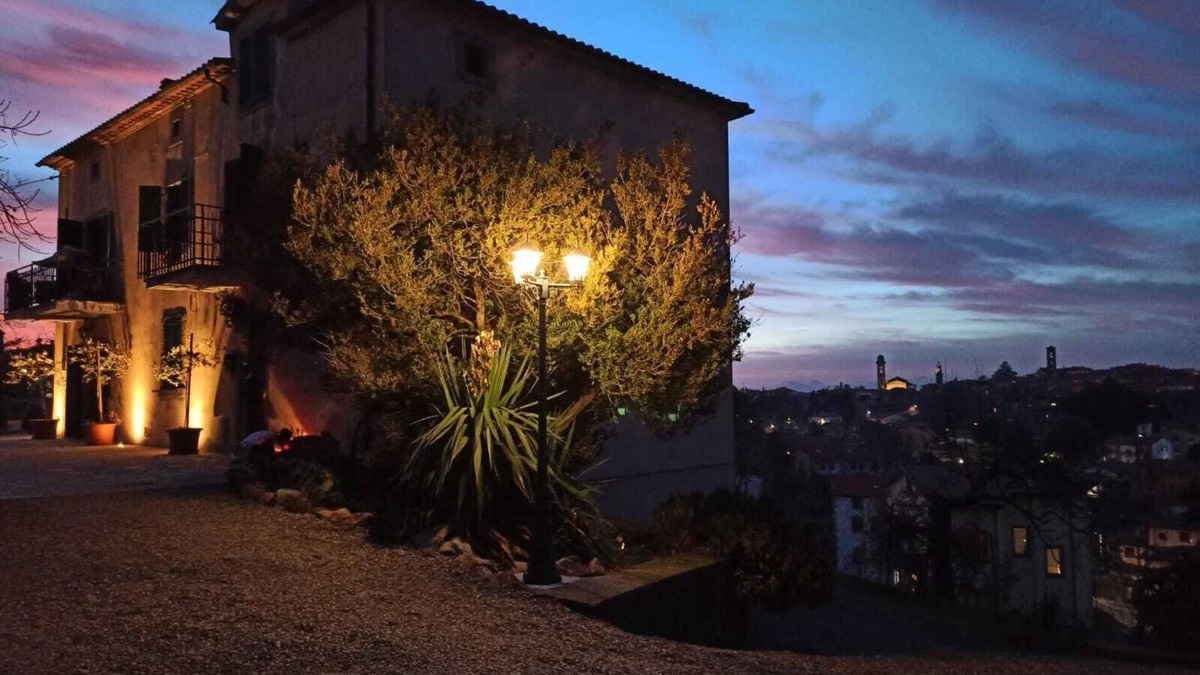 Castel del Piano House | The terrace overlooking the village, a restored Tuscan farmhouse.