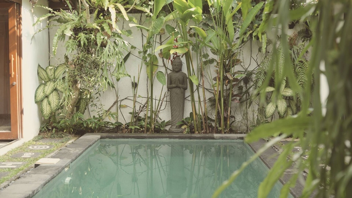 Singakerta Villa | The Third Eye House. Salt water pool. Art. Baths