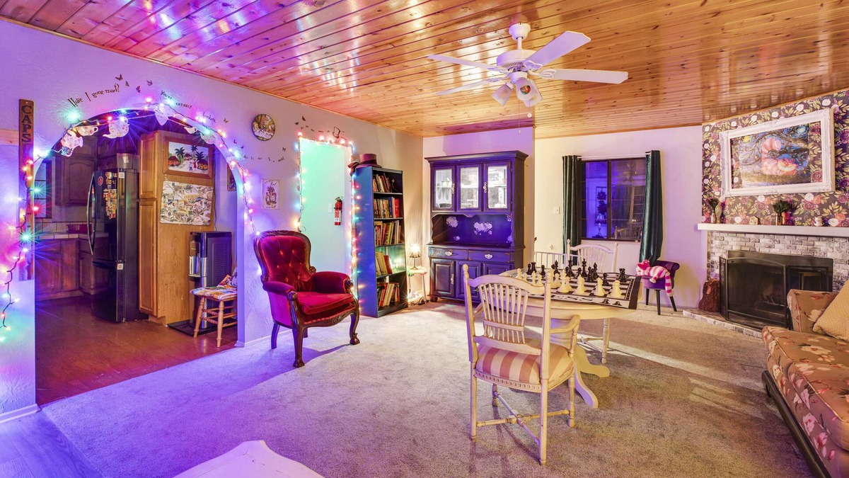 Frazier Park House | Themed Gated Retreat with Media Room, Large Deck & Fenced Dog-Friendly Yard