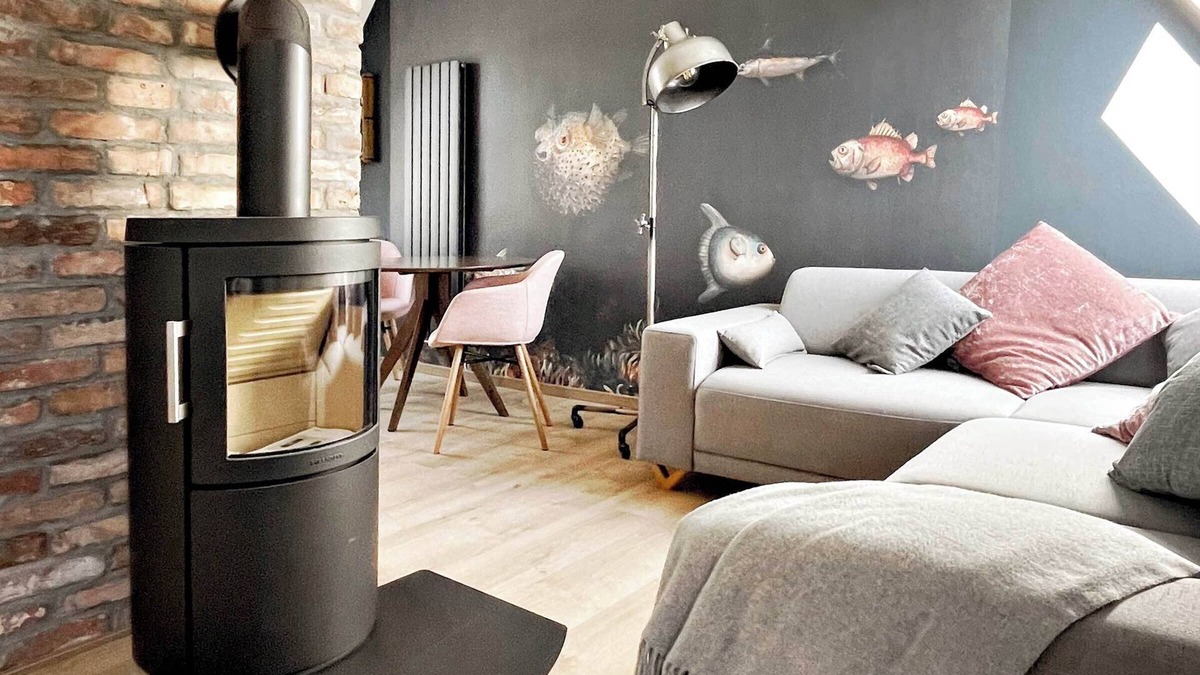 Wittduen Apartment | TIDE4 Amrum No. 6 - Modern apartment with fireplace 100m to the sea, dogs welcome