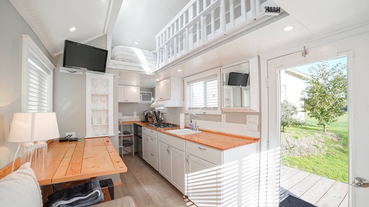 Waller House | Tiny Home On Valley Farm, View Of Mt. Rainier