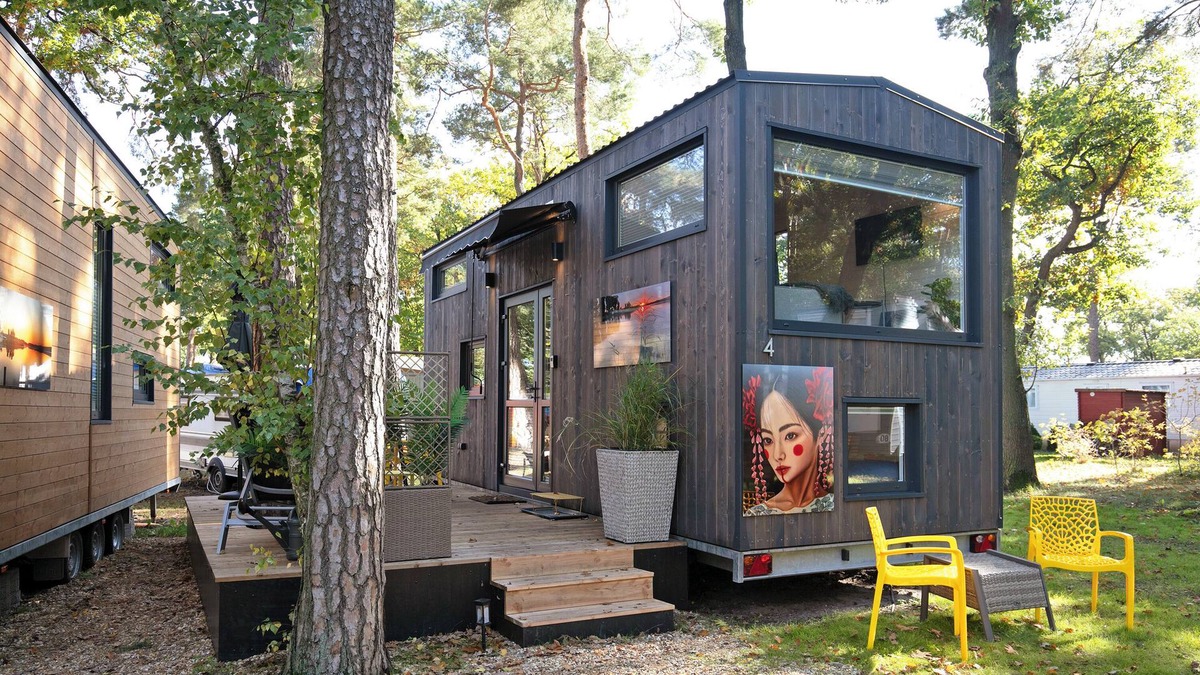 Caputh House | Tiny Home 'Tiny House No. 4' with Private Terrace, Wi-Fi and Air Conditioning