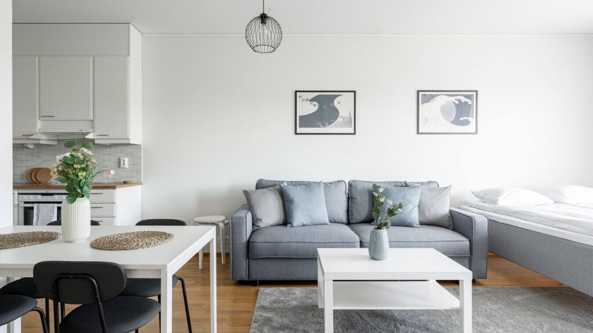 Tampere Apartment | Top Floor 1BR Home with Parking, Sauna & Balcony