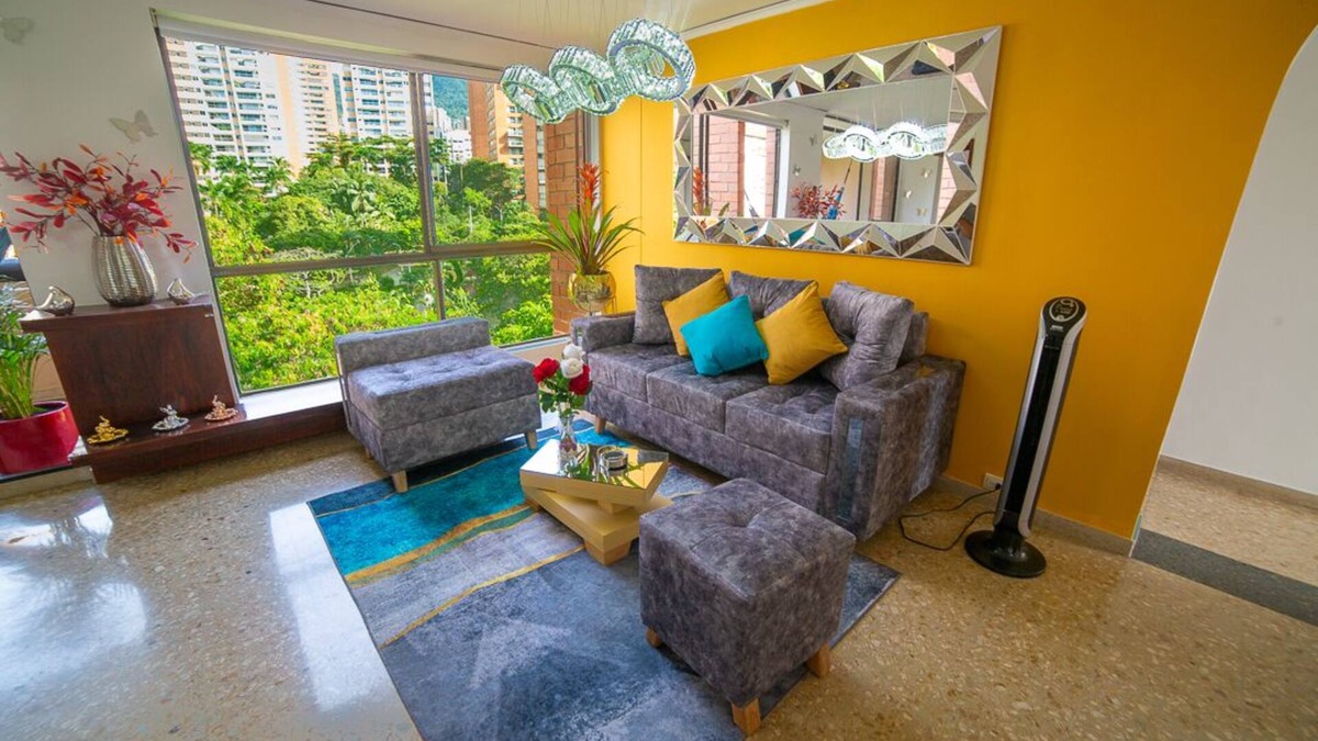 Guayabal Apartment | Top floor apt w/Balcony in El Poblado, 1 minute walk to SantaFe Mall!