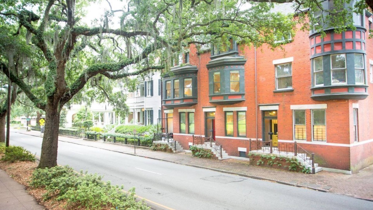 Savannah Victorian District House | Top Floor Row Home Looking Out Over Forsyth Park by Lucky Savannah