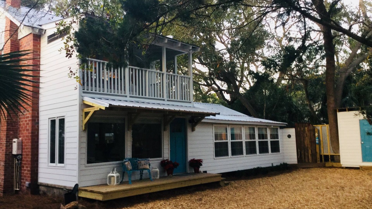 Saint Simons Island Cottage | Totally renovated 1943 two bedroom two bath beach cottage just steps to beach.