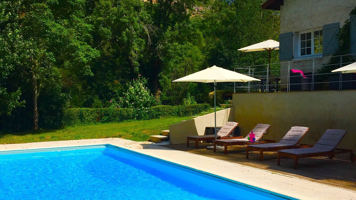 Saint-Antonin Noble Val House | Tranquil river setting, private pool, walking distance of famous medieval town