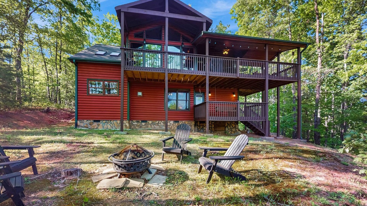 Foxfire Estates Cabin | Treetop cabin with private hot tub, furnished deck, & free WiFi - dog-friendly