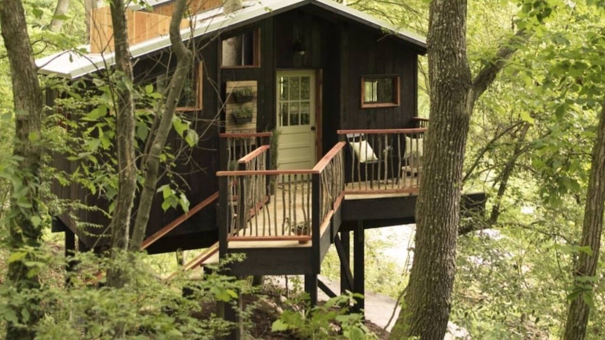 Flintstone Cabin | Treetop Hideaways: The Elements Treehouse