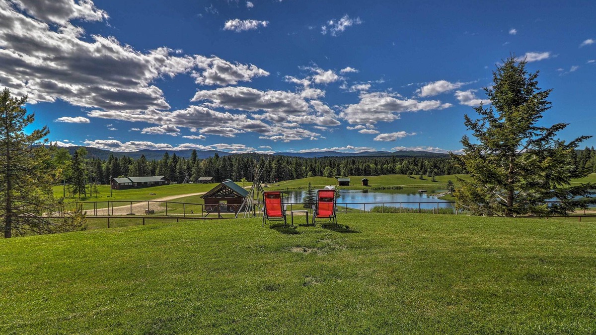 Trego Cabin | Trego Resort-Style Cabin w/Lake,Trails & 40 Acres