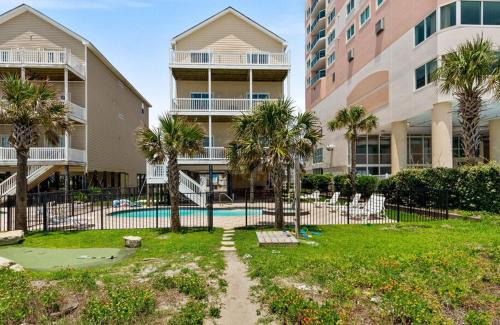 North Myrtle Beach House | Tropical Dunes II - Cherry Grove Oceanfront home w Pool and Elevator