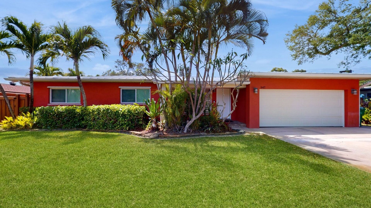 Cocoa Isles House | Tropical home with pool, lovely patio & game room - walk to beach