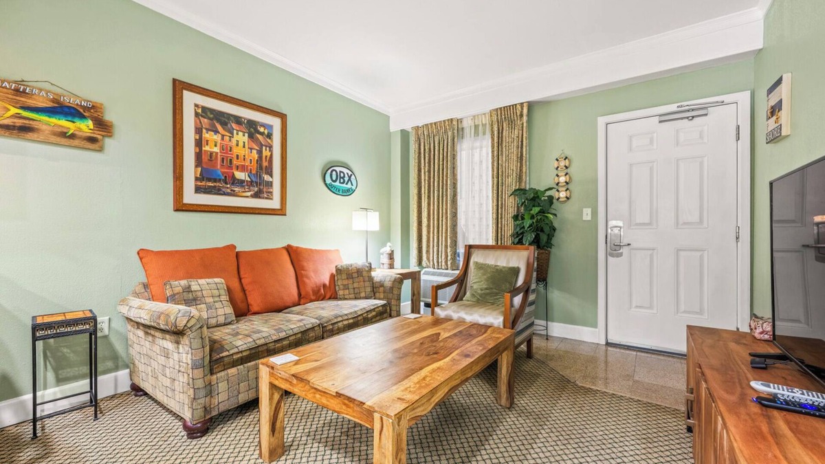 Hatteras Island Apartment | Tropics of Hatteras 104 at the Villas at the Hatteras Landing 1 Bedroom Near-Beach Condos with Pool Access!