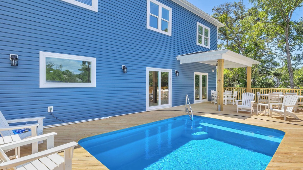 Yaupon Beach House | Trottin’ To Paradise: Charming, Spacious Rental with Private Pool