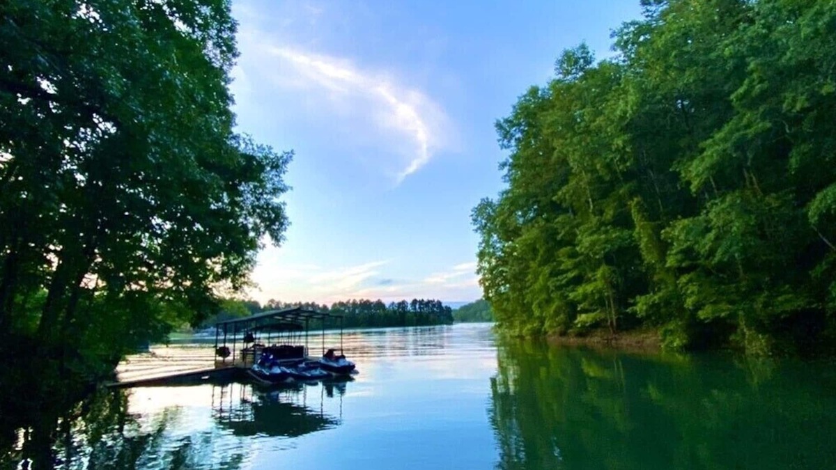 Martin House | Tugaloo Tuck-In on Lake Hartwell, PRIVATE COVE & coverd dock, firepit, huge yard