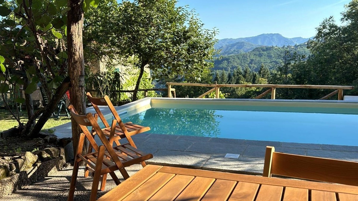 Bagni di Lucca House | Tuscan House and private garden with pool and stunning views near Bagni di Lucca