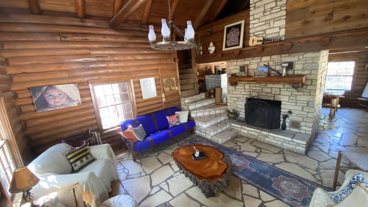 San Marcos Cabin | Two Bedroom Log Cabin at Samadhi Yoga Retreat