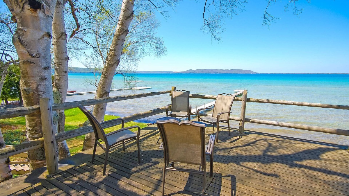Maple City Cottage | Two classic lakefront cottages with a dock - washer/dryer, firepit, water views