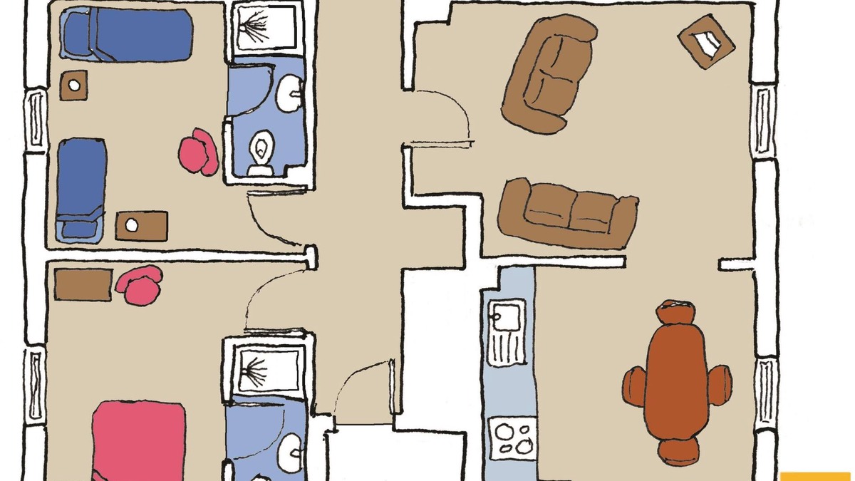 Shanklin Apartment | Two Hoots lower floor access via steps