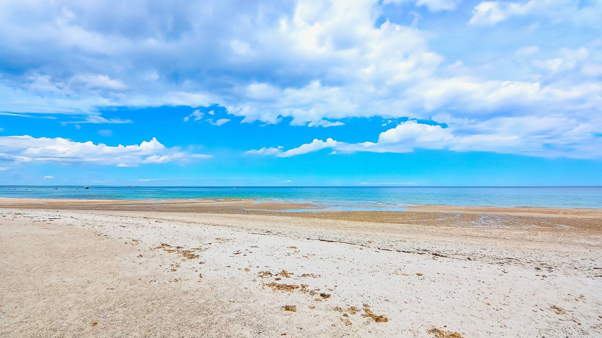 Manomet House | Two-story home near the beach with spacious deck, grill, modern kitchen, & W/D