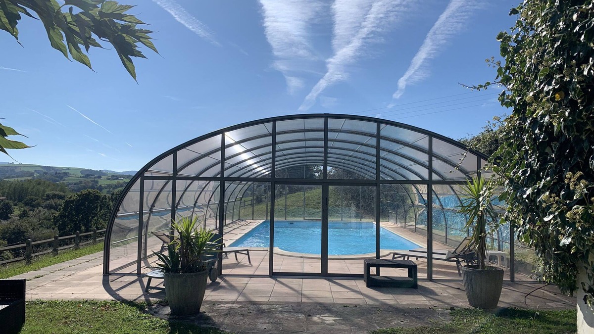 Souraide Condo | Typical Basque villa, covered pool, quiet location with breathtaking views