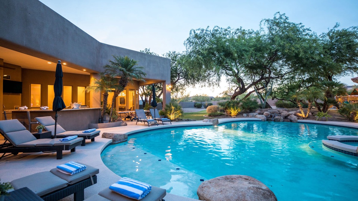 Pinnacle Peak Heights House | Ultimate Luxury Entertaining Home w/Tennis-Bikes-Theater-Ping Pong-Poker
