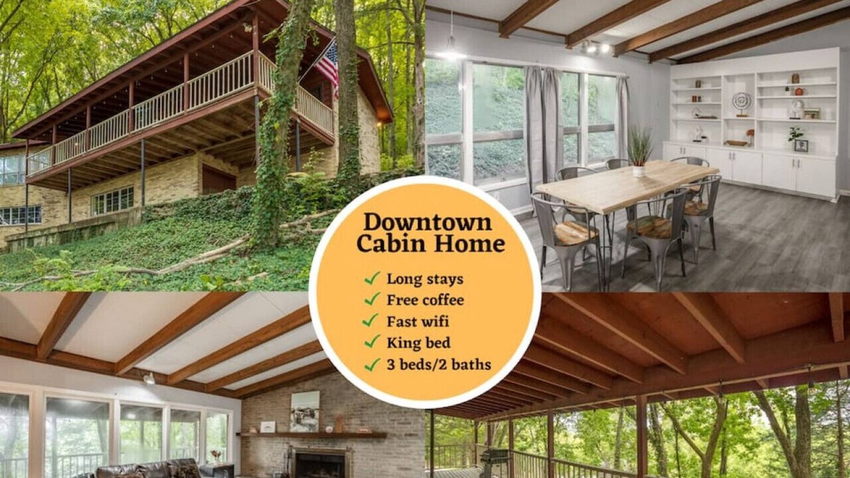 Huntsville House | Unique Downtown Cabin Home, 3 Bedrooms