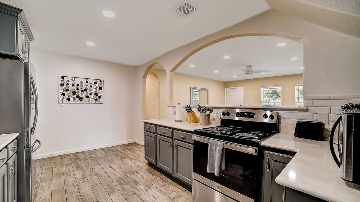 San Antonio House | Updated, dog-friendly home with fenced yard, grill, sunroom, & W/D