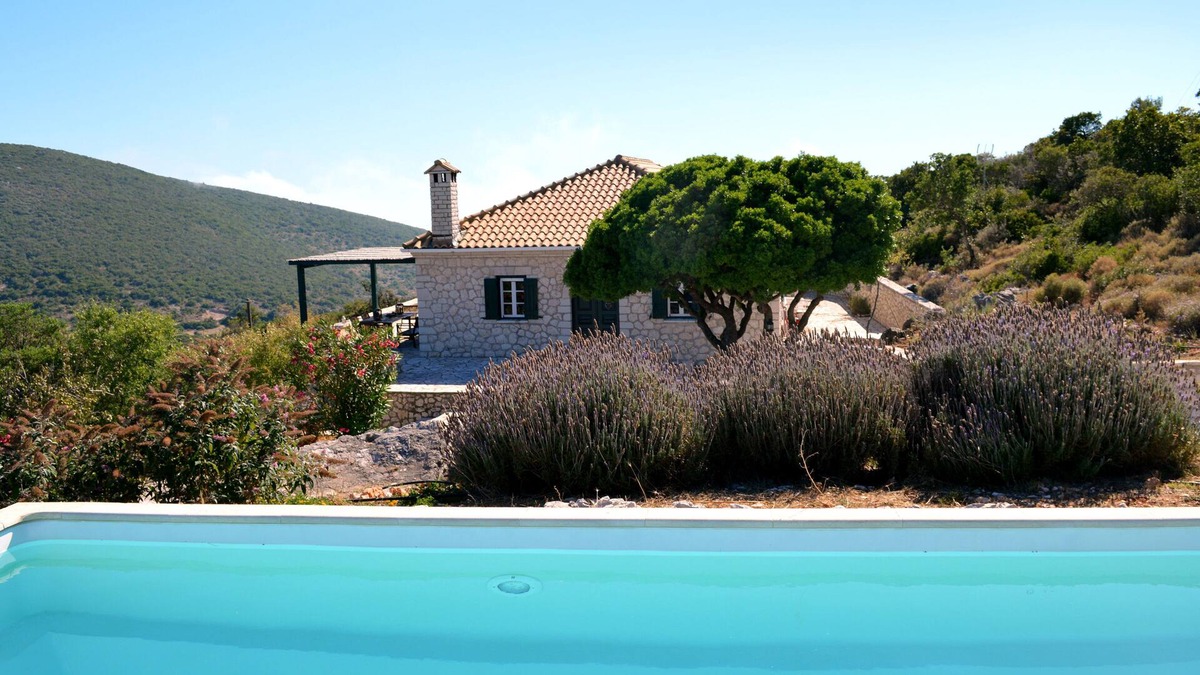 Evgiros Villa | Urania, luxury villa Geofos, private pool, Ionian sea views from every room.