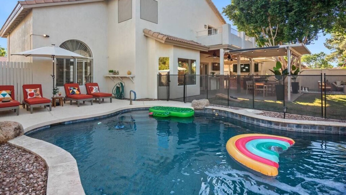 Val Vista Lakes House | Val Vista Lakes Family Game Home-Heated Pool