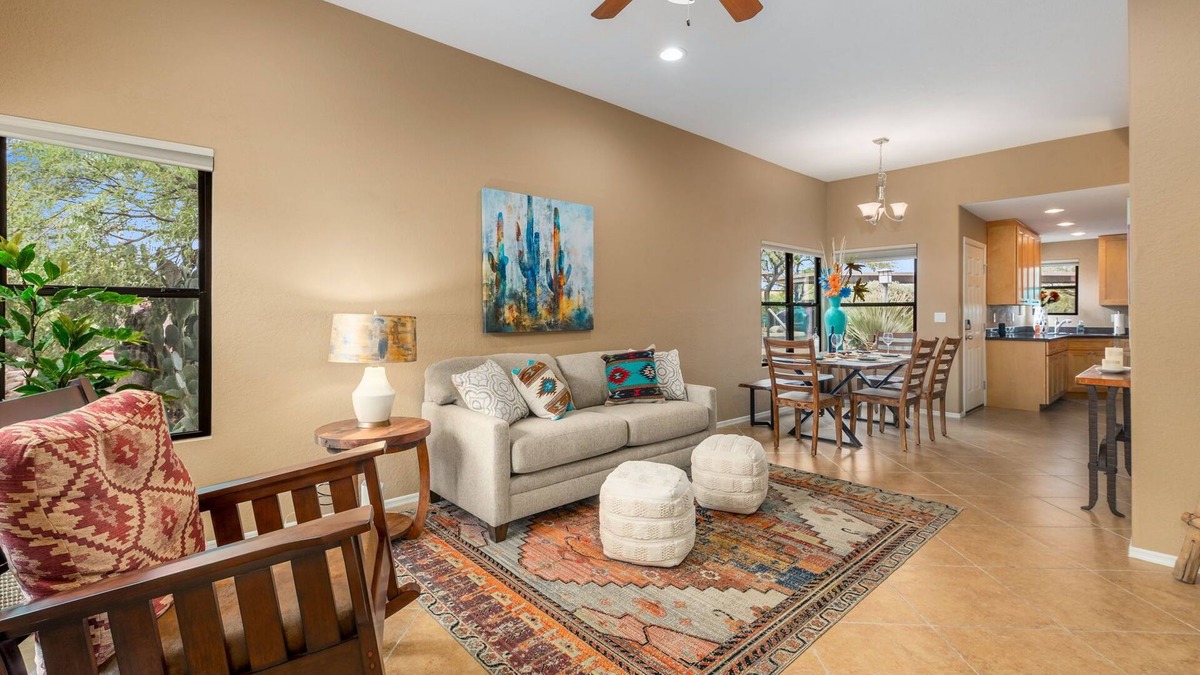 Tucson Condo | Ventana Canyon 2 bd, 2 ba casita sleeps six. Catalina Mountain view from patio.