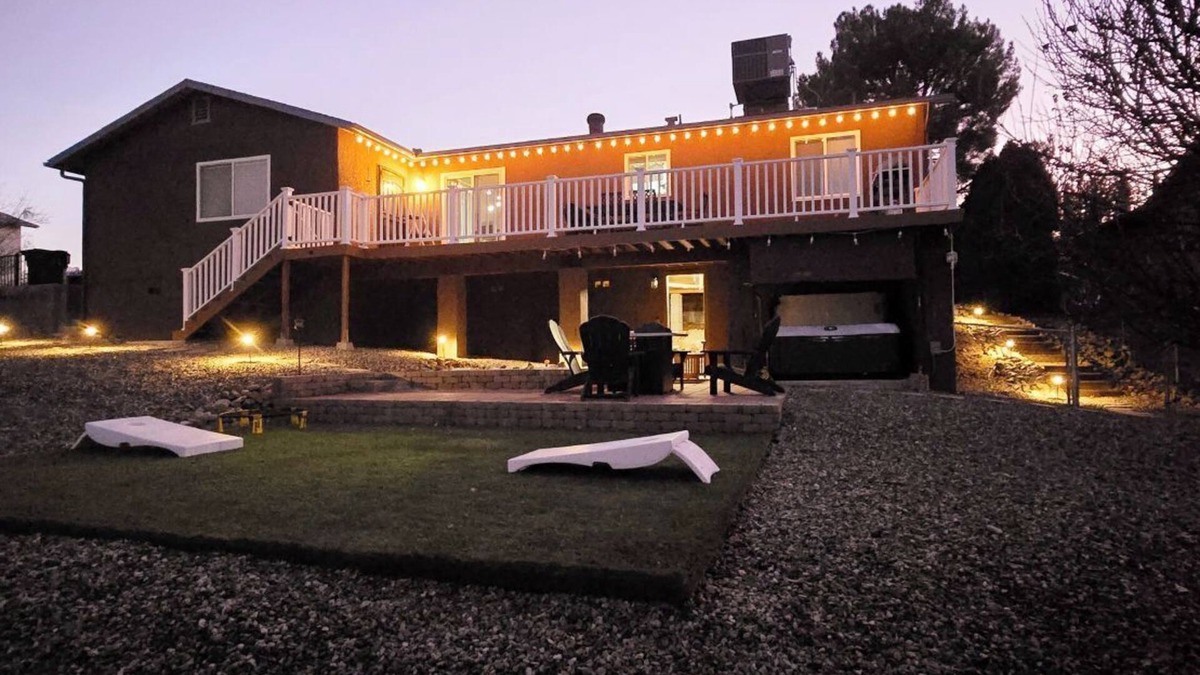 Cottonwood-Verde Village House | Verde Valley Views - Gameroom, Hot Tub, BBQ grill, Outdoor Fire Table