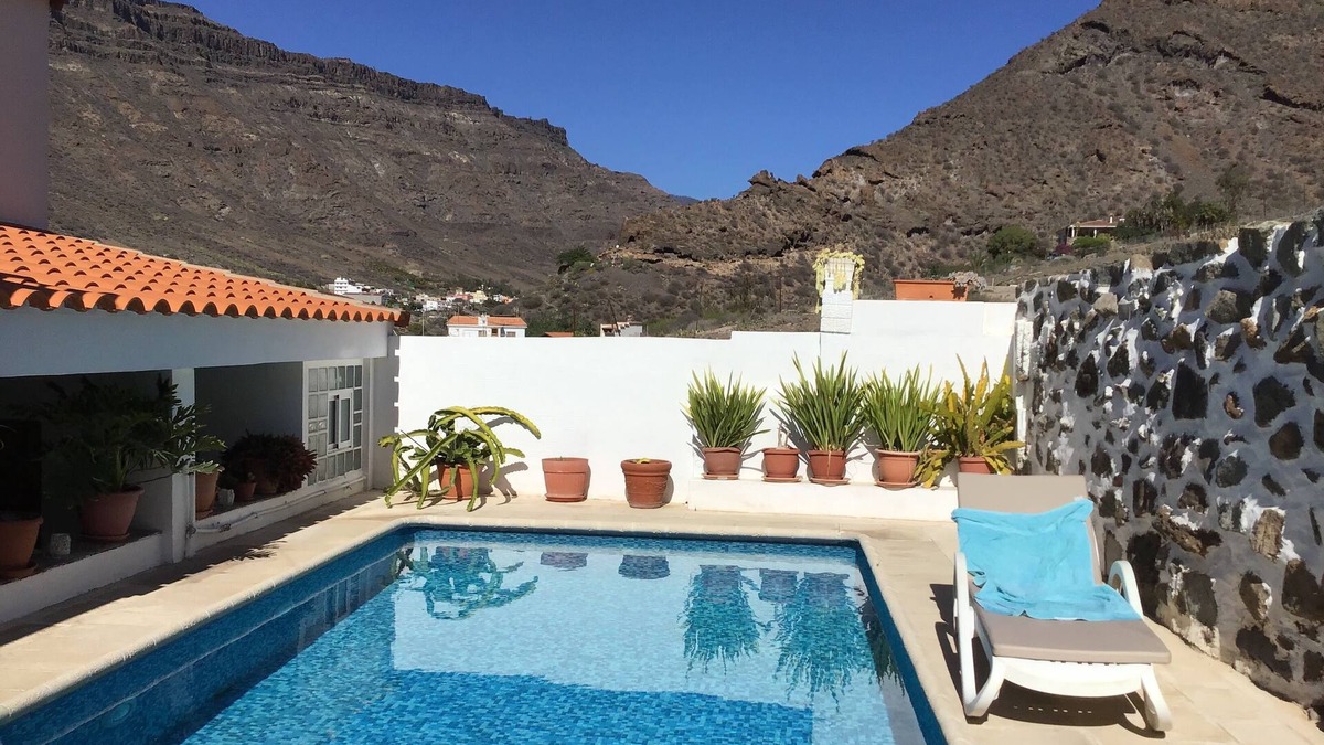 Mogan Cottage | Very quiet house, pool, terrace and sea views